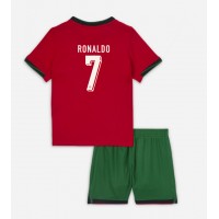 Portugal Cristiano Ronaldo #7 Heimtrikotsatz Kinder EM 2024 Kurzarm (+ Kurze Hosen)